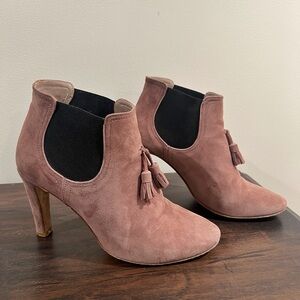 Habbot Mauve Suede Tassel Booties